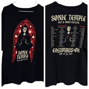 Sonic Temple Art & Music Festival 2025 Columbus,‎ OH Graphic T Shirt 2XL Lineup